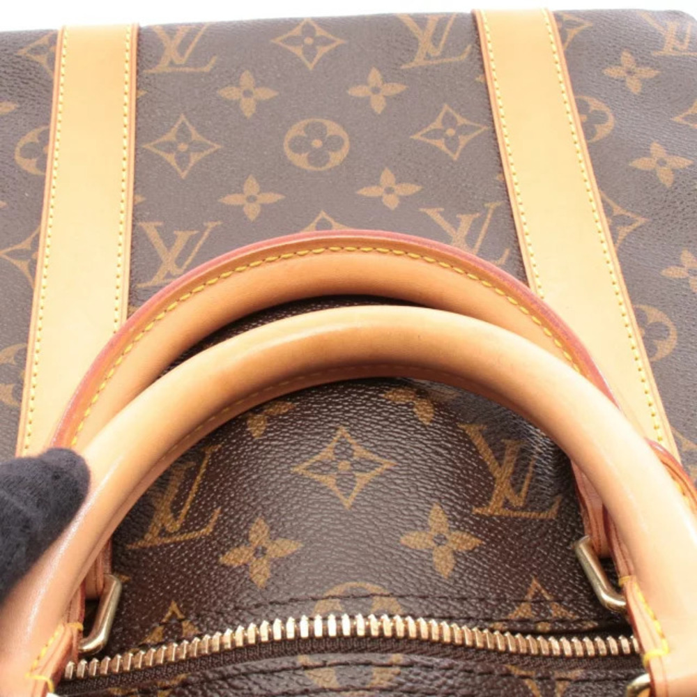 Louis Vuitton Keepall Canvas Boston Brown Bag Monogram Leather - Picture 5 of 8